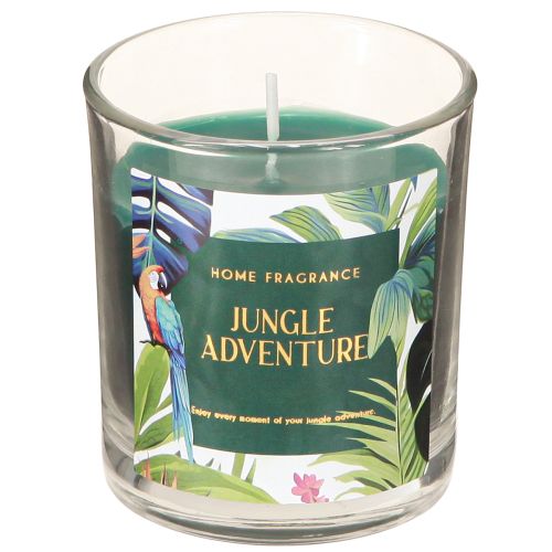 Floristik24 Bougie parfumée dans un pot en verre Bougie Concombre-Eucalyptus Vert Ø7cm