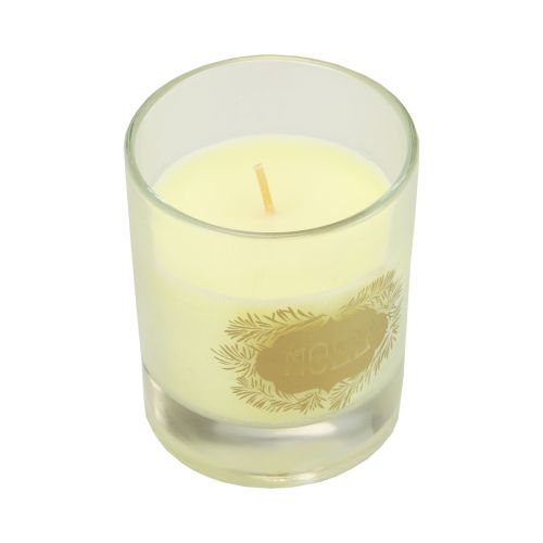 Article Bougie parfumée Bougie de Noël en verre clair Bougie de Noël 7,5 cm