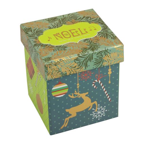 Article Bougie parfumée Bougie de Noël en verre clair Bougie de Noël 7,5 cm