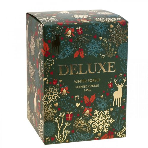 Floristik24 Bougie parfumée Noël hiver forêt bougie verre vert Ø7/H8cm