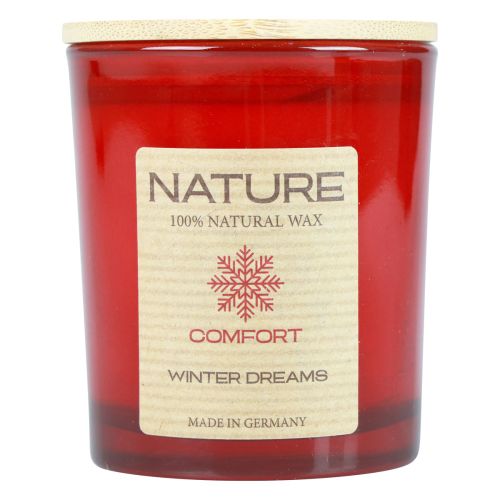 Bougie parfumée dans un verre bougie en cire naturelle Winter Dreams 85×70mm