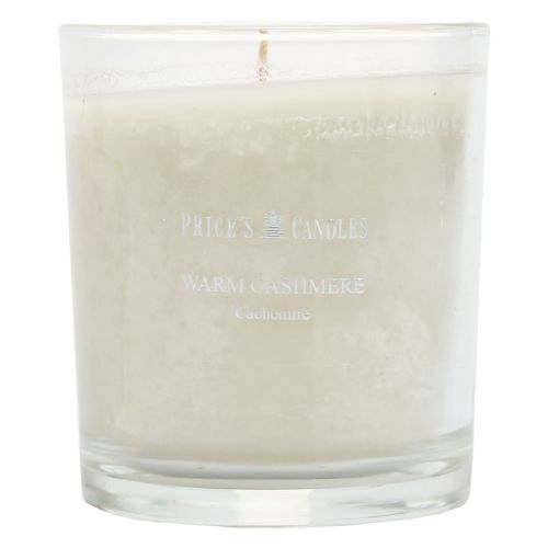 Bougie parfumée dans un verre bougie parfumée Noël Cachemire H8cm