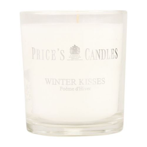 Floristik24 Bougie parfumée dans un verre bougie parfumée Noël blanc H8cm