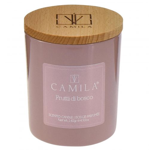 Bougie parfumée dans un verre Camila fruits des bois Ø7,5cm H8cm