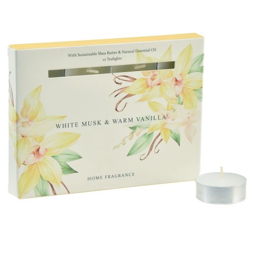 Lot De 25 Bougies Chauffe-plat Parfumées Musc Blanc - Parfum Vanille, Musc, Figue, Pour Décoration Maison