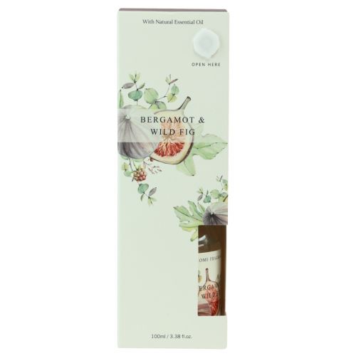 Article Bâtonnets parfumés diffuseur de parfum d'ambiance verre bergamote figue 100ml
