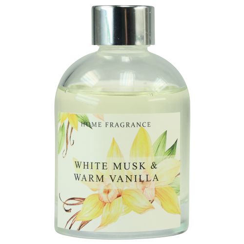 Article Bâtonnets parfumés parfum d&#39;ambiance verre vanille musc blanc 100ml