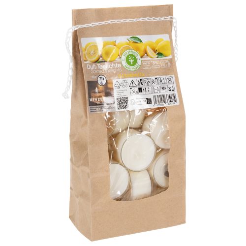 Article Bougies chauffe-plat parfumées à la citronnelle pour des soirées romantiques à la maison ou au jardin, 25 mm, 7 cm de hauteur, lot de 18.