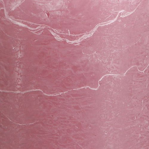 Article Bougies piliers unies rose vieux rose 70x100mm 4 pcs