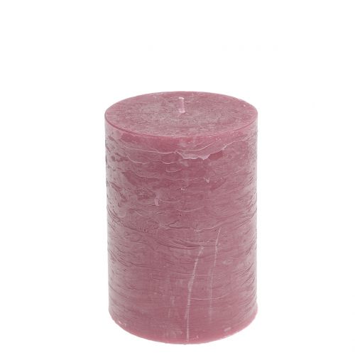 Bougies colorées unies vieux rose 85x120mm 2pcs