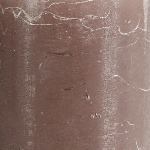 Article Bougies de couleur unie bougies pilier marron 70×120mm 4 pcs