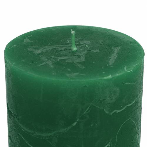 Article Bougies unies vert foncé 70x80mm 4 pcs