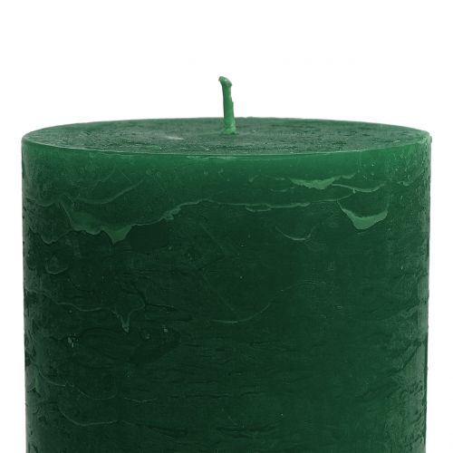 Article Bougies unies vert foncé 85x120mm 2 pcs
