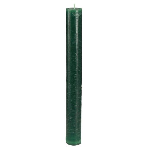 Bougies de couleur unie bougies en bâton vert foncé 34x300mm 4 pcs