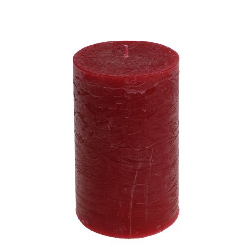 Bougies colorées unies rouge foncé 85x150mm 2pcs