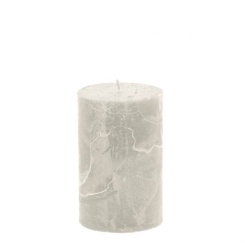 Bougies unies gris 60x100mm 4 pcs