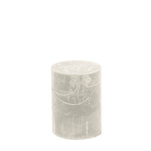 Article Bougies de couleur unie gris 60x80mm 4pcs