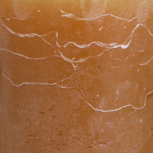 Article Bougies de couleur unie bougies pilier caramel 70×100mm 4 pcs