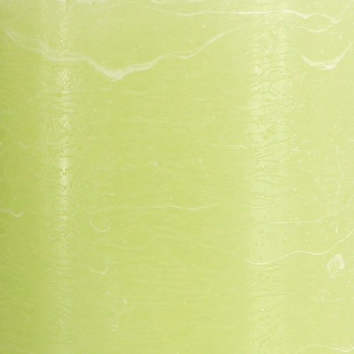 Article Bougies unies vert citron Bougies pilier 85×150mm 2 pcs