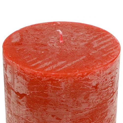 Article Bougies unies orange 60x100mm 4 pcs