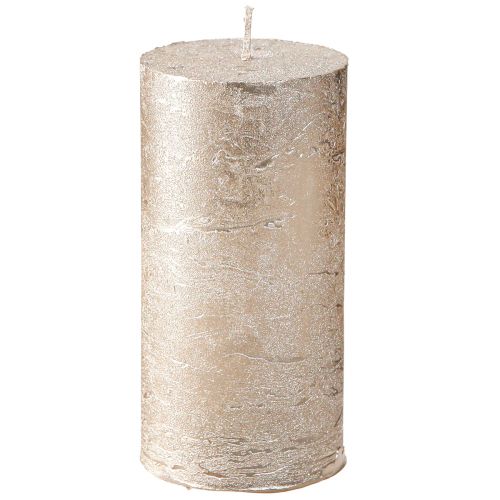 Floristik24 Bougies unies platine 50x100mm 4 pcs