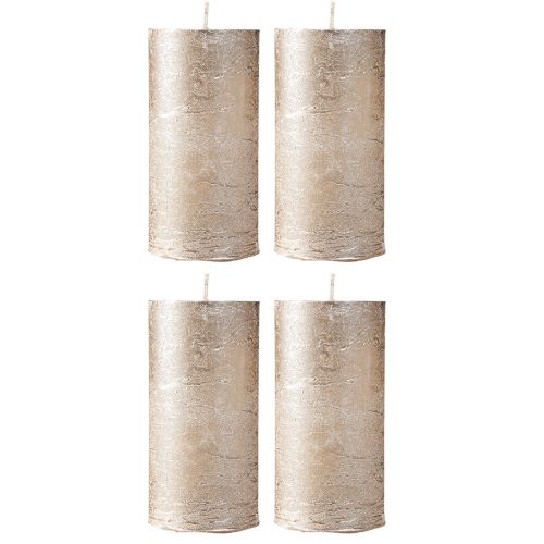 Article Bougies unies platine 50x100mm 4 pcs
