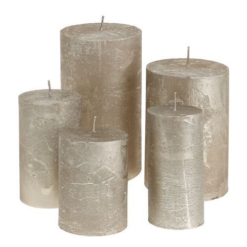 Article Bougies de couleur unie platine différentes tailles