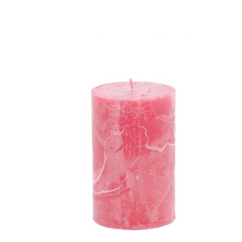 Bougies unies rose 60x100mm 4 pcs