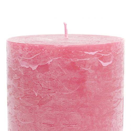 Article Bougies colorées unies rose 85x120mm 2pcs