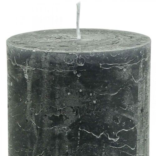 Article Bougies unies anthracite différentes tailles