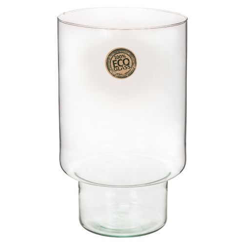 Vase cylindrique en verre transparent 25 cm pour décoration intérieure