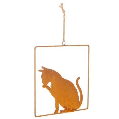 Ornement décoratif en métal rouillé en forme de chat, à suspendre, 24,5 cm acheter | Floristik24.fr