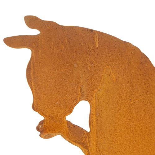 Ornement décoratif en métal rouillé en forme de chat, à suspendre, 24,5 cm | Floristik24.fr