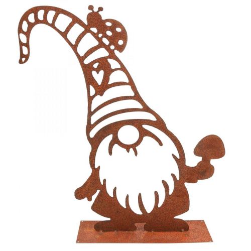 Floristik24 Support décoratif en métal nain décoratif patiné H43cm