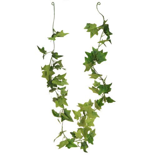 Floristik24 Guirlande de lierre artificiel vert avec 2 œillets L150cm