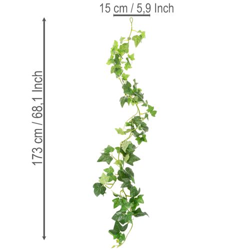 Guirlande de Lierre Artificiel 173 cm Vert pour Décoration Intérieure | Floristik24.fr