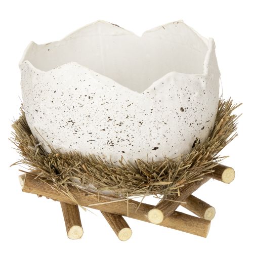 Floristik24 Bol nid de Pâques en forme d'œuf pour décoration printanière, 11 cm, lot de 4