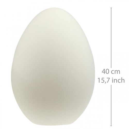 Floristik24 Oeuf de Pâques grand oeuf décoratif crème floqué décoration de vitrine 40cm