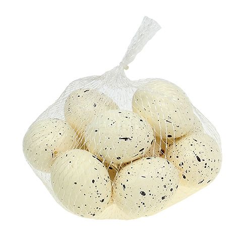Floristik24 Crème d'oeuf 6cm en polystyrène 12pcs