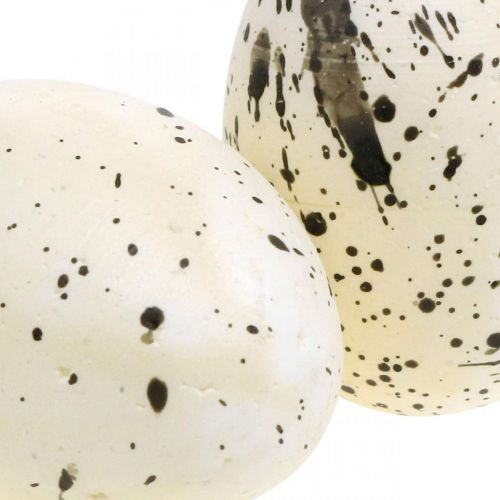 Article Oeuf déco avec plume Oeufs de Pâques artificiels Décoration de Pâques H6cm 6 pièces