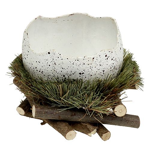 Oeuf en nid Ø11cm H12cm 4 pcs