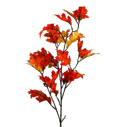 Floristik24 Branche de feuille de chêne orange 84cm