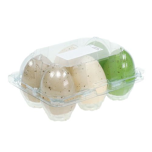 Floristik24 Bougies oeuf 3 couleurs 6.5cm 6pcs