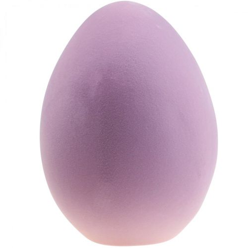 Floristik24 Oeuf de Pâques en plastique grand oeuf décoratif violet floqué 40cm