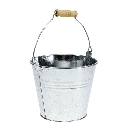 Article Seaux Ø14cm H12cm 6 pièces Zinc brillant.