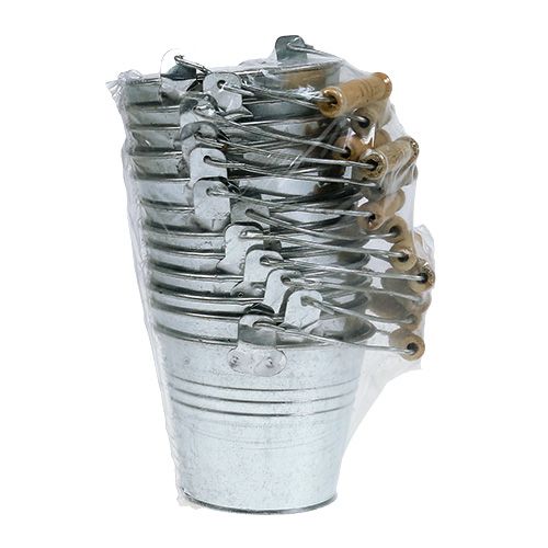 Article Seau Ø10cm H8cm 10 pcs. Zinc brillant