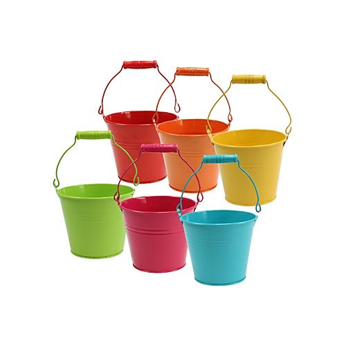 Floristik24 Seaux en métal, assortis Ø10cm H8cm 10 pièces