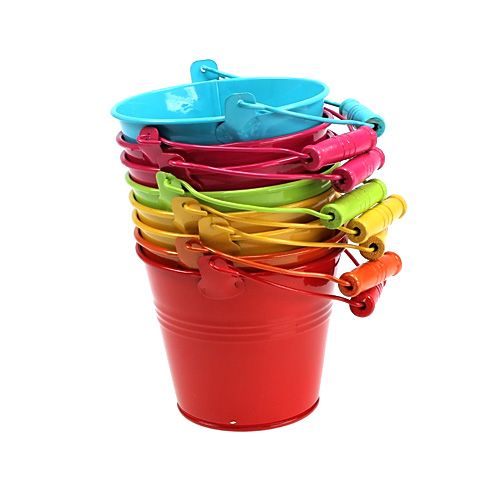 Floristik24 Seaux en métal, assortis Ø10cm H8cm 10 pièces