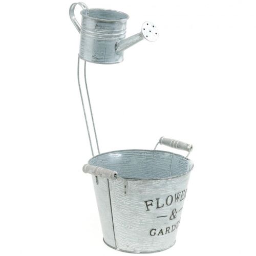 Cache-pot décoratif, seau avec cache-pot, cache-pot, seau en métal H38cm Ø16.5cm/Ø7cm
