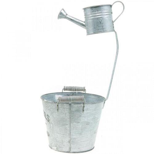 Article Cache-pot décoratif, seau avec cache-pot, cache-pot, seau en métal H38cm Ø16.5cm/Ø7cm